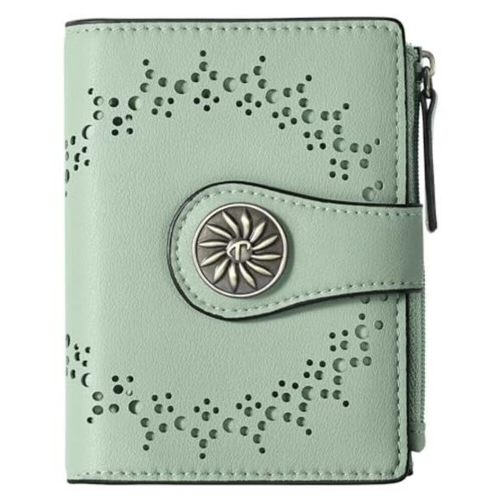 Small Wallet for Women Bifold RFID Blocking Card Holder Leather Wallet